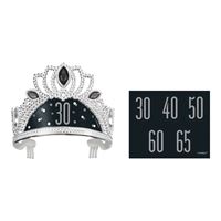 BIRTHDAY BLK GLITZ TIARA W/ STICKERS