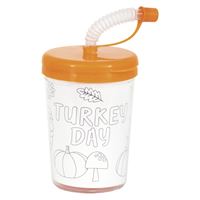 TURKEY DAY PL CUP W/ PPR COLOR INSERT