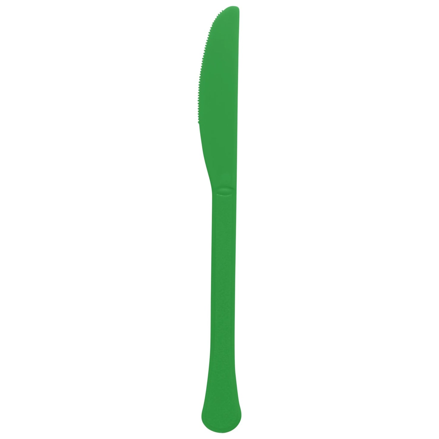 PLASTIC KNIVES FESTIVE GREEN