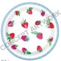 SWEET STRAWBERRY 7" PPR PLATE 8CT