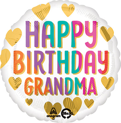 HAPPY BDAY GRANDMA 18" MYLAR