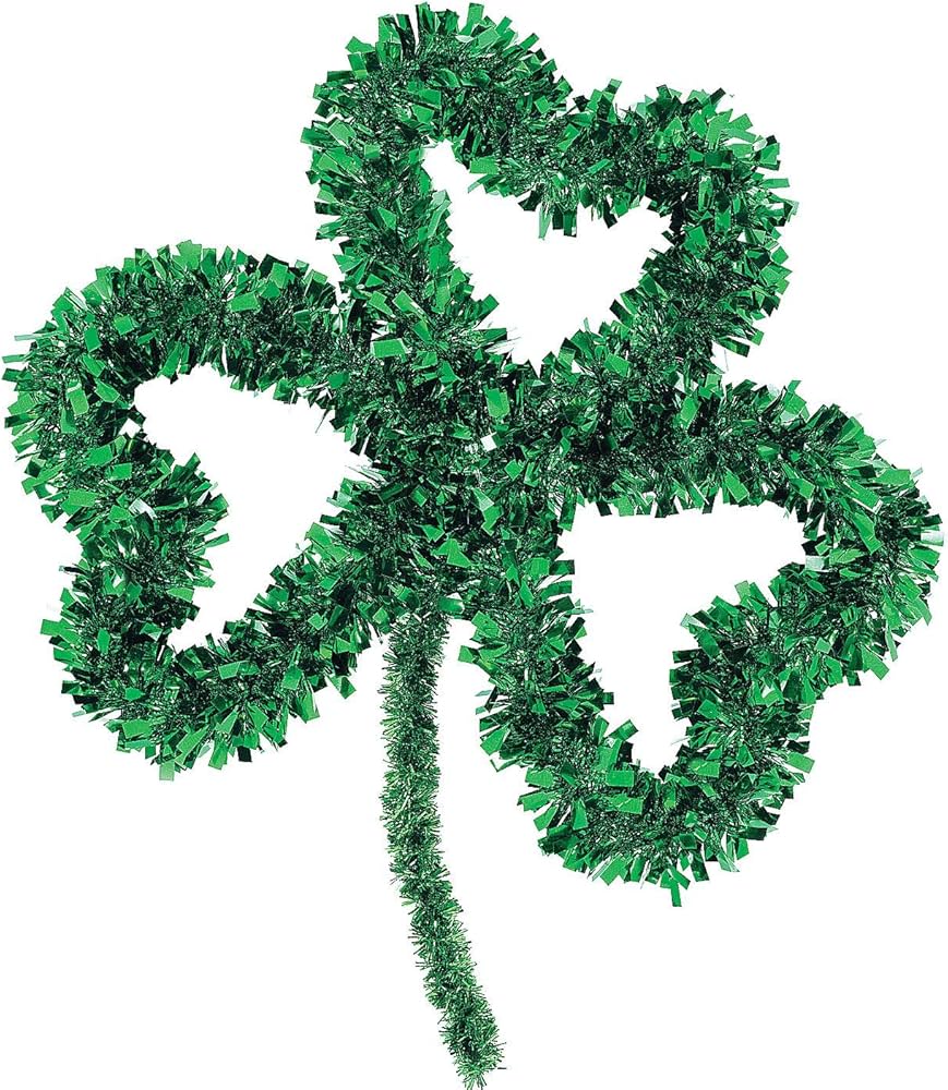 TINSEL SHAMROCK DECOR