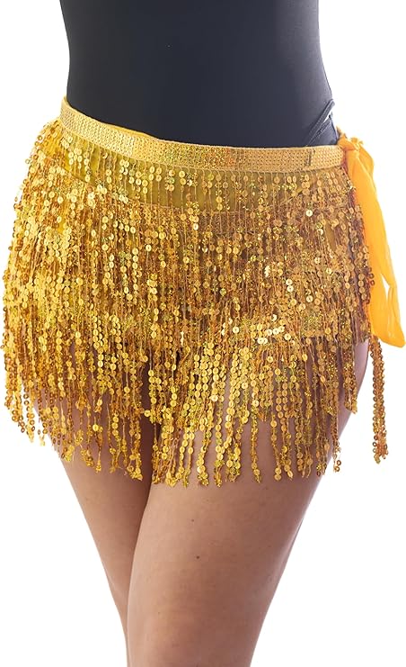 GOLD SEQUIN TASSEL WRAP SKIRT ADULT