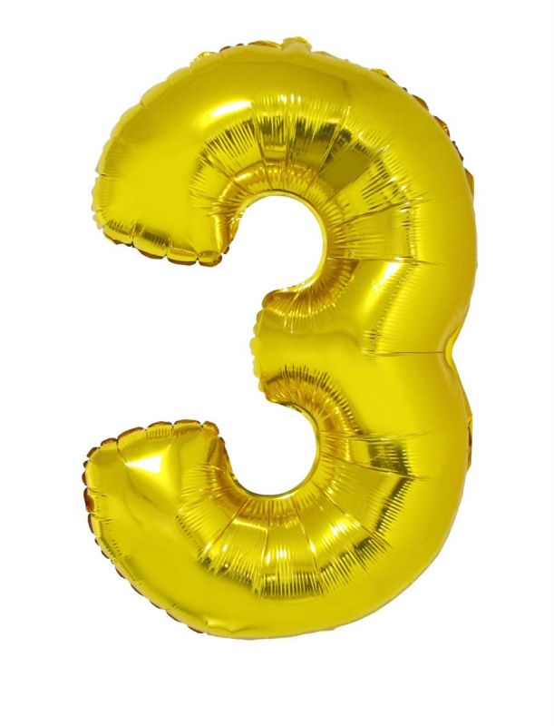 GOLD #3 40" MYLAR-PKG