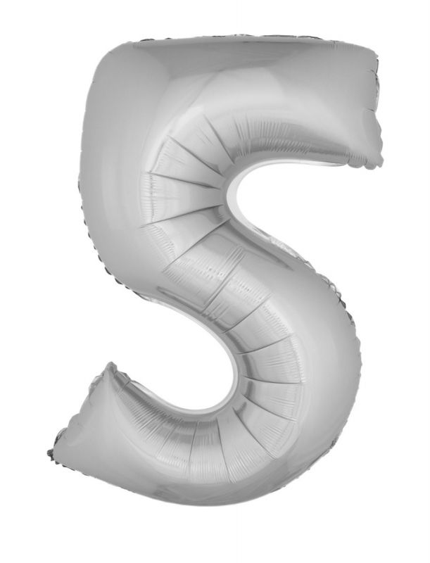 SILVER #5 40" MYLAR-PKG