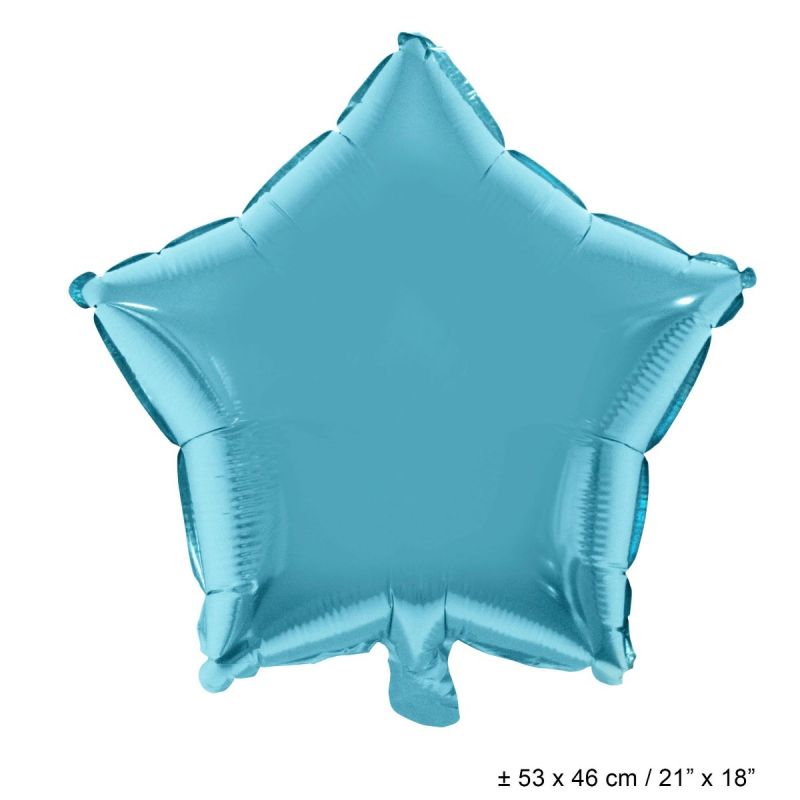 LIGHT BLUE STAR 18" MYLAR-PKG