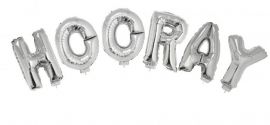 SILVER HOORAY BALLOON SET - AF