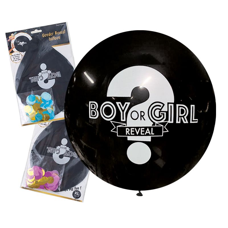 GENDER REVEAL 36" LATEX W/ HELIUM BOY