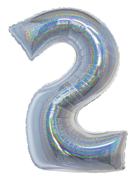 HOLOGRAPHIC SILVER #2 40" MYLAR