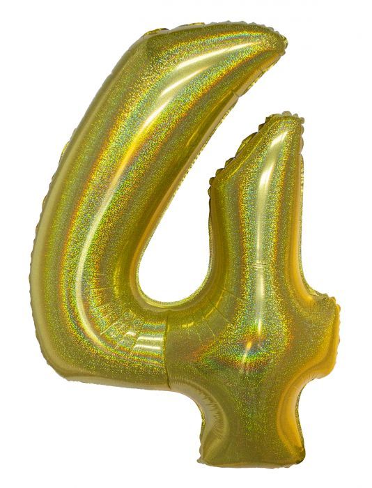 HOLOGRAPHIC GOLD #4 40" MYLAR-P