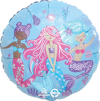 SHIMMERING MERMAIDS 18" MYLAR