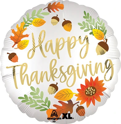 SATIN HAPPY THANKSGIVING 18" MYLAR