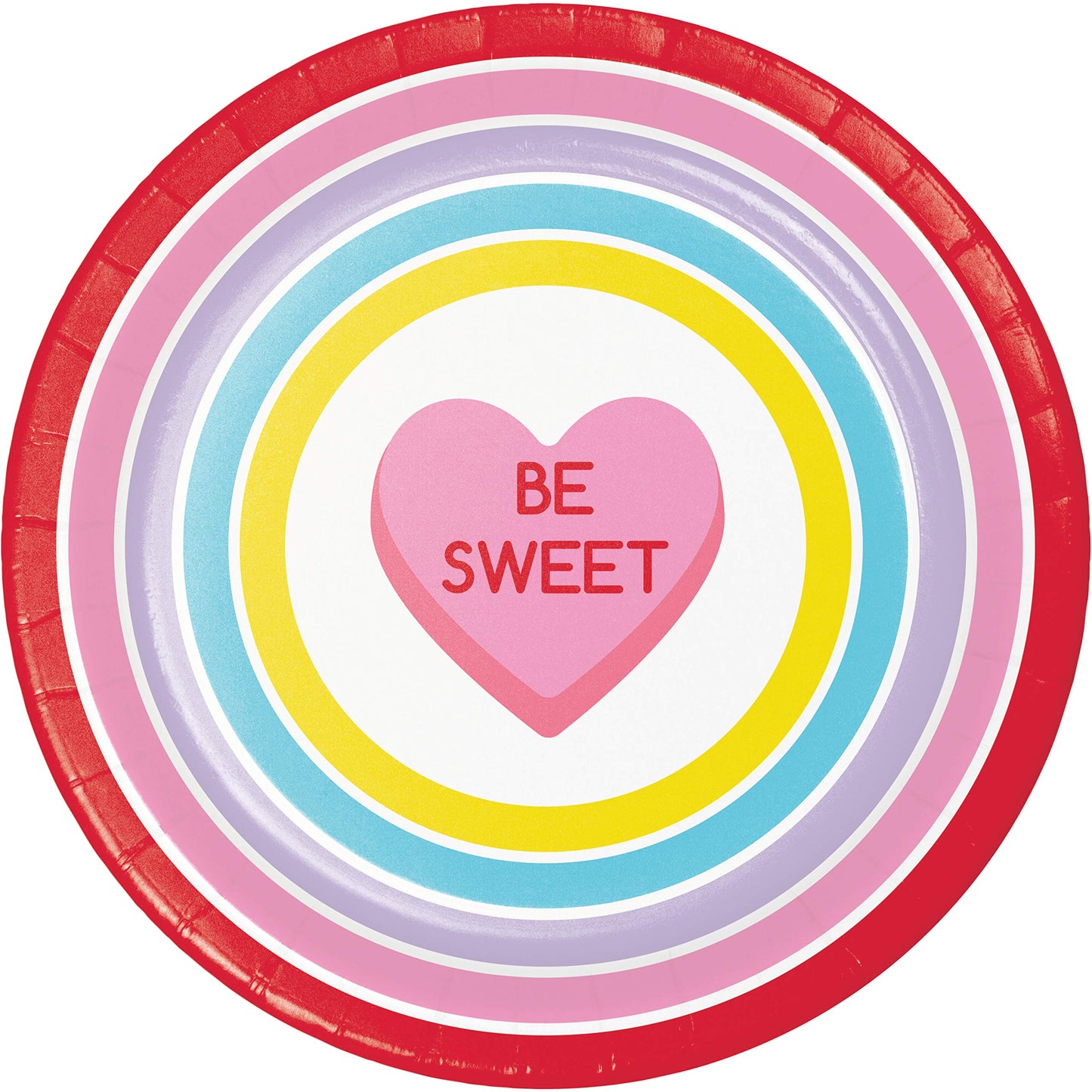 CANDY HEARTS VDAY 9" PPR PLATES