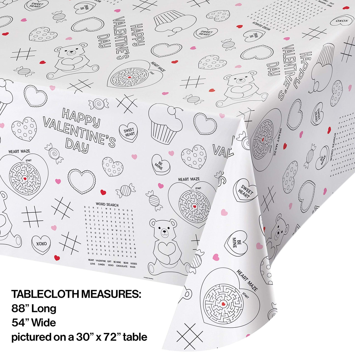 VALENTINE ACTIVITY PPR TABLECOVER
