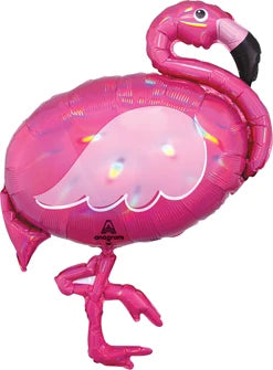 PINK IRID HOLO FLAMINGO 33" MYLAR