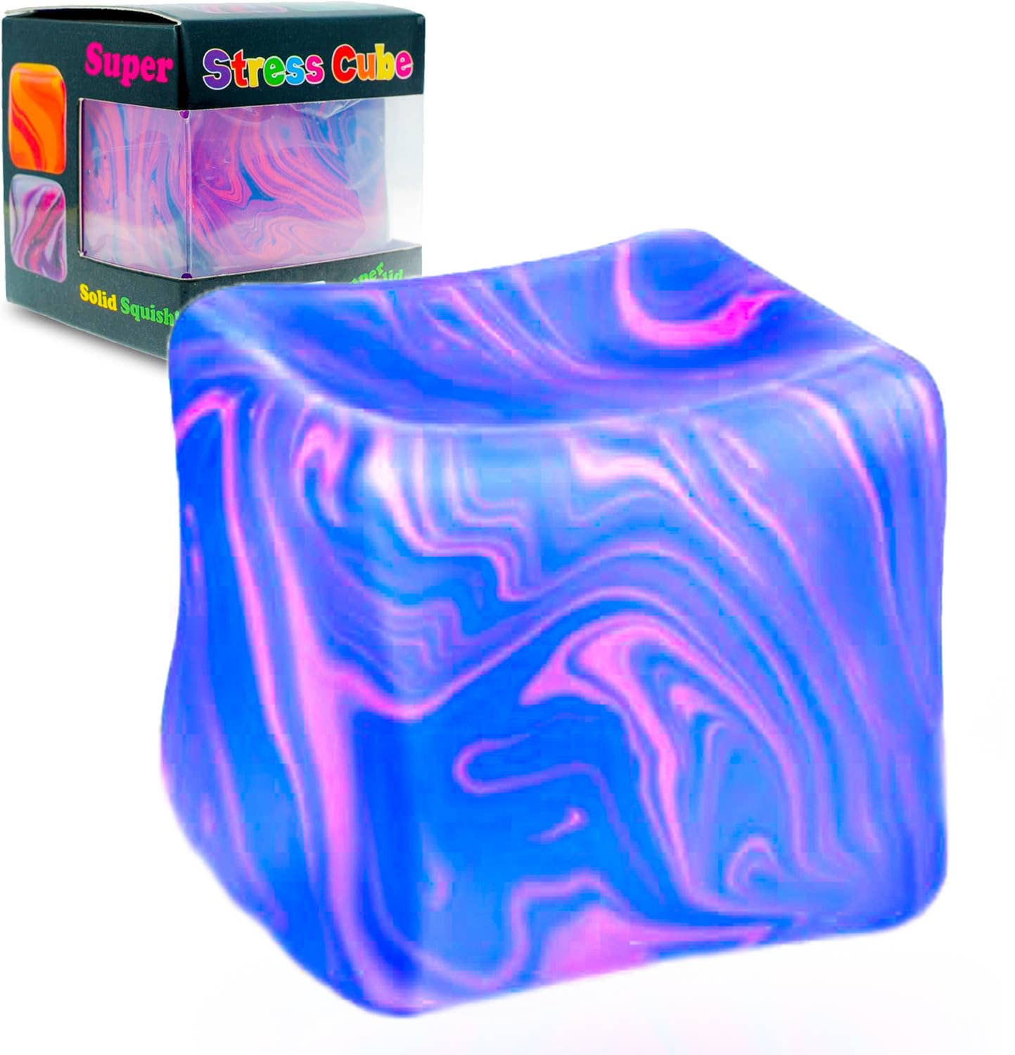 Marble Stress Cube Asst Colors