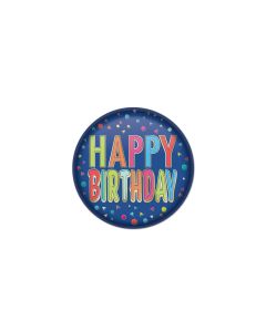 BLUE HAPPY BIRTHDAY BUTTON