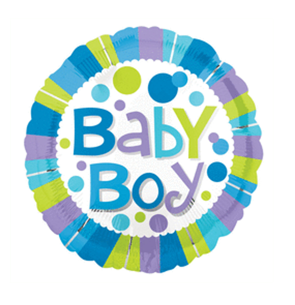 BABY BOY DOTS & STRIPES 18" MYL