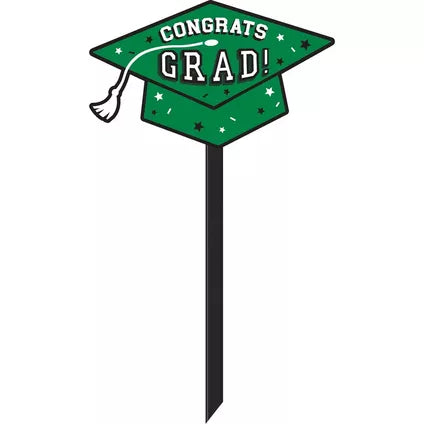 GRAD LAWN SIGN - GREEN