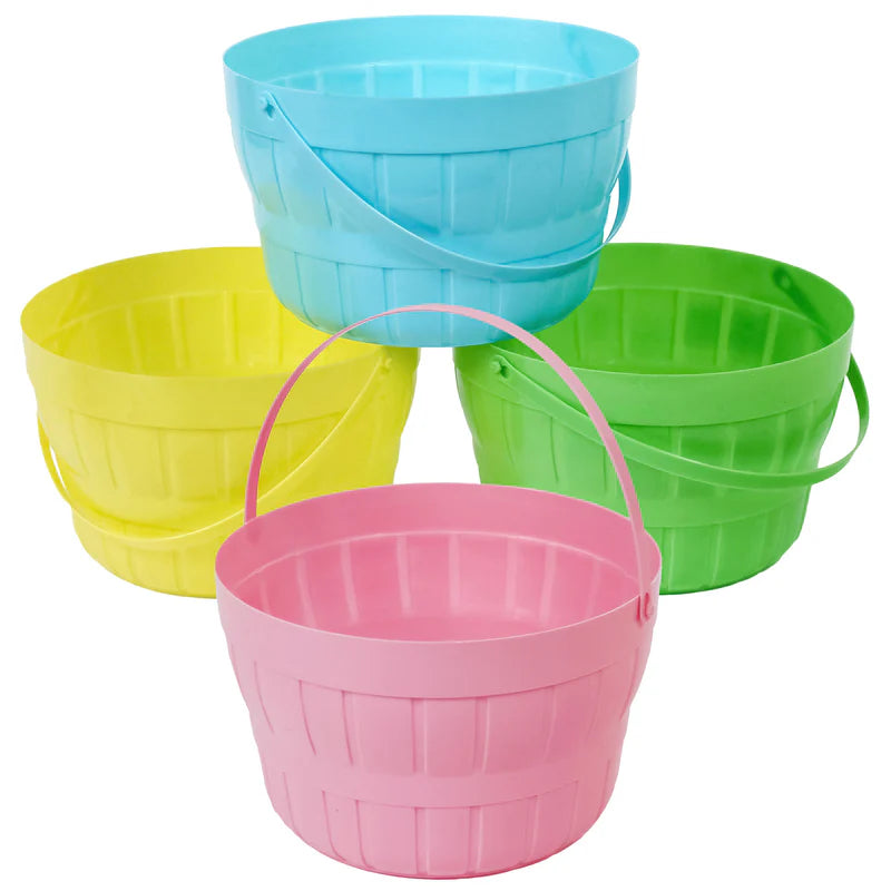PLASTIC EASTER BASKET ASST COLORS