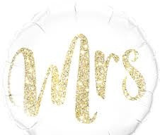MRS GLITTER GOLD 18" MYLAR