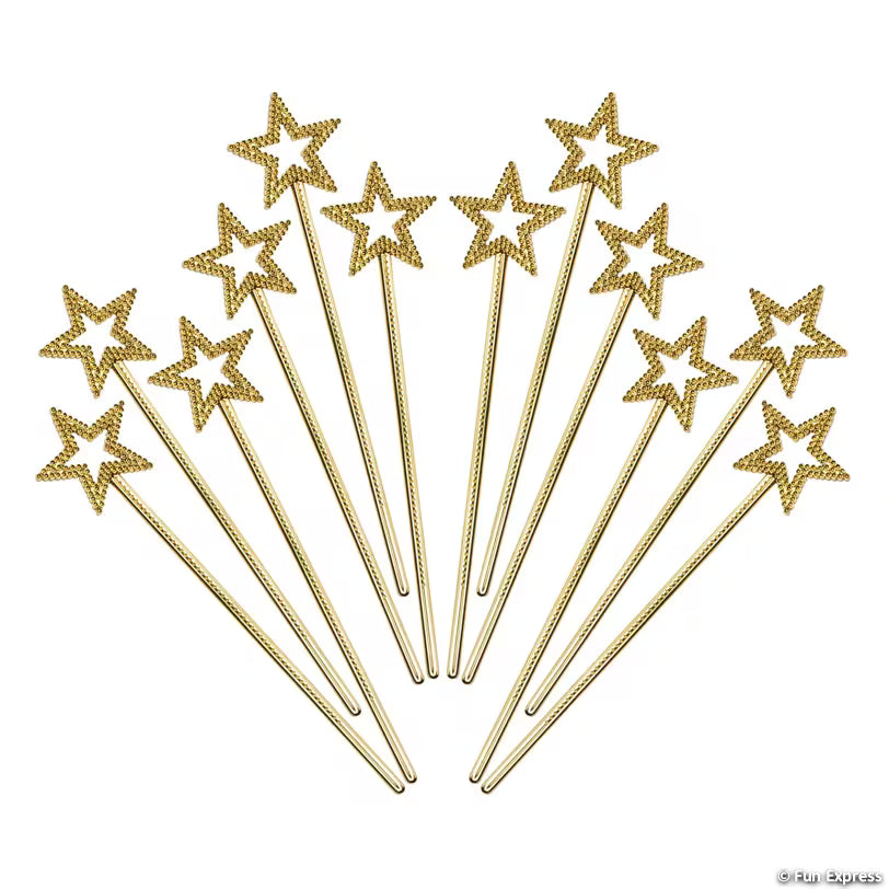 GOLD PLASTIC STAR WAND