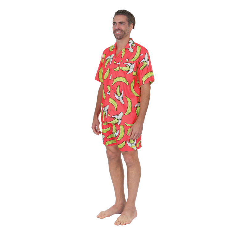 RED BANANA HAWAIIAN SHIRT ADULT XL