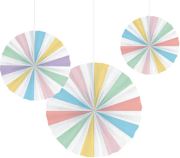 PASTEL CELEBRATIONS TISSUE FANS