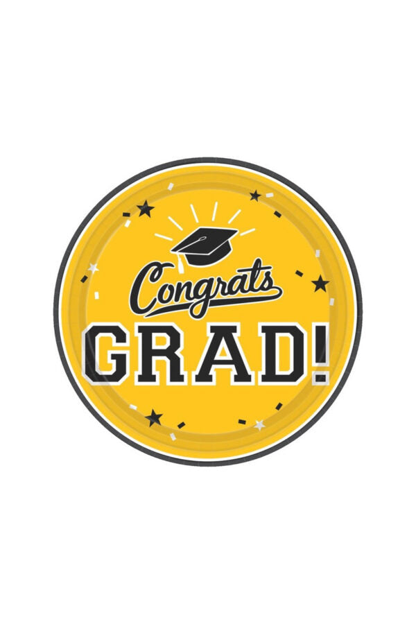 GRAD 7 IN PAPER PLATE - YELLOW