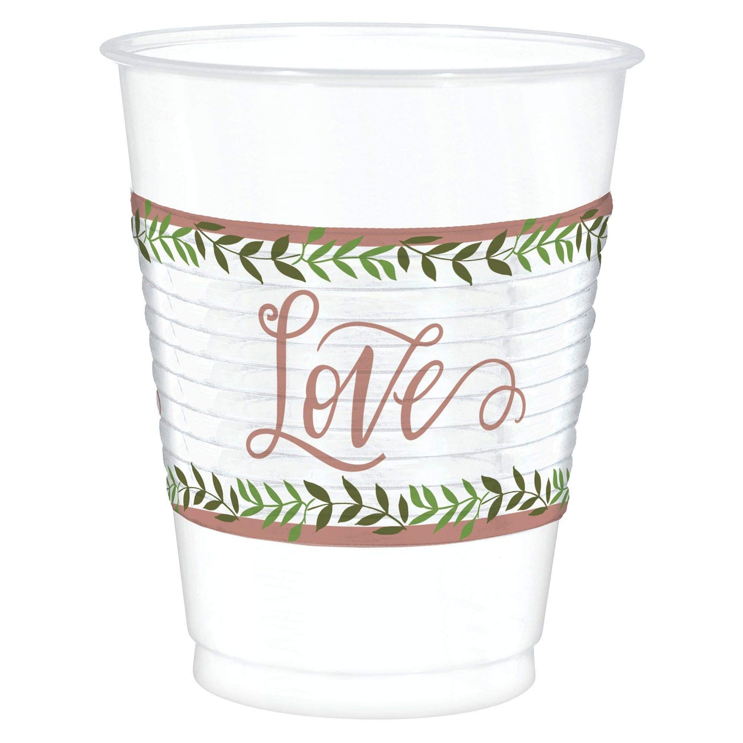 LOVE AND LEAVES PLASTIC CUPS