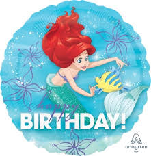 HBD LITTLE MERMAID 18" MYLAR