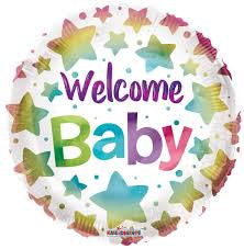 WELCOME BABY STARS 18" MYLAR