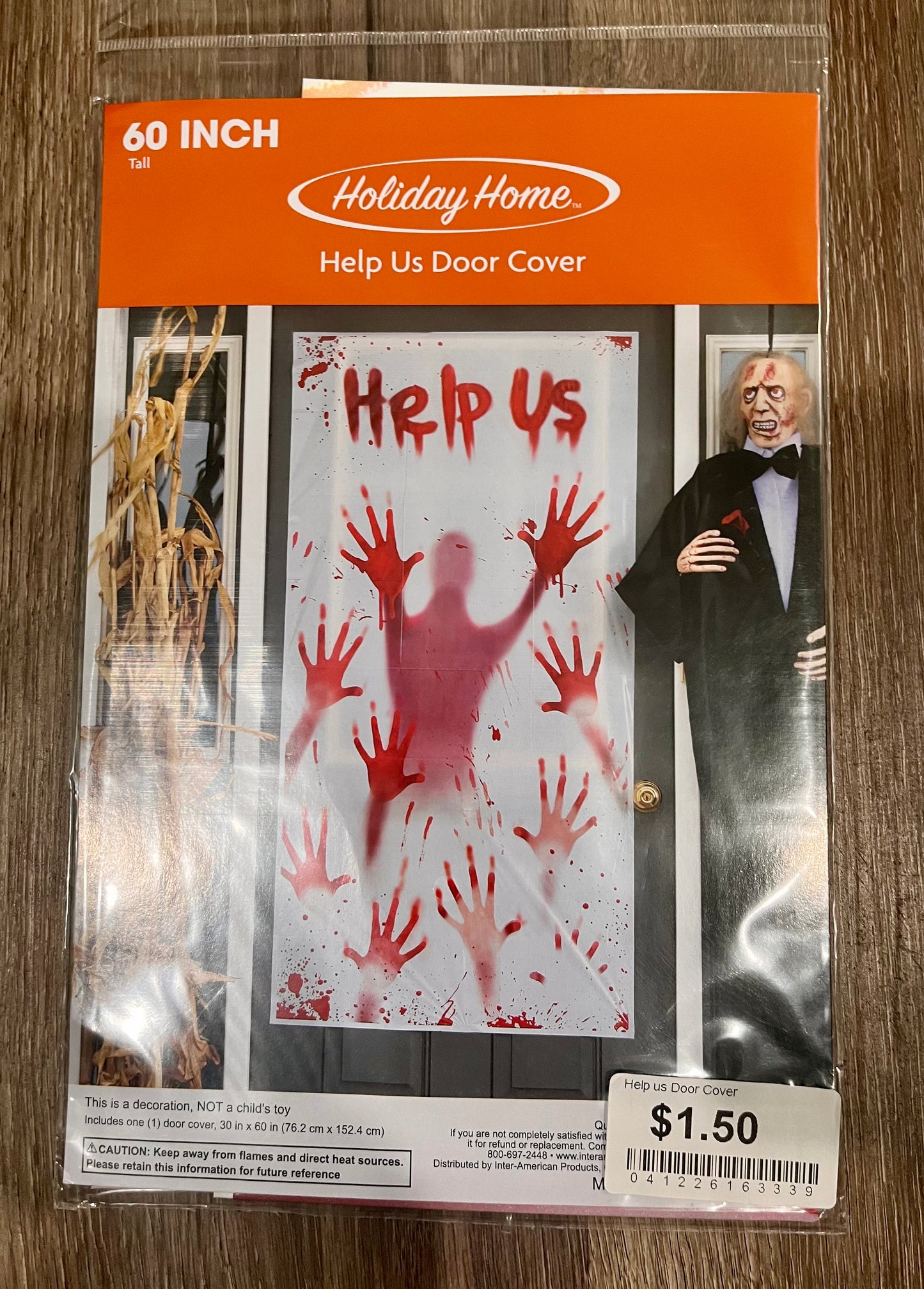 HOLIDAY HOME "HELP US" DOOR COVER