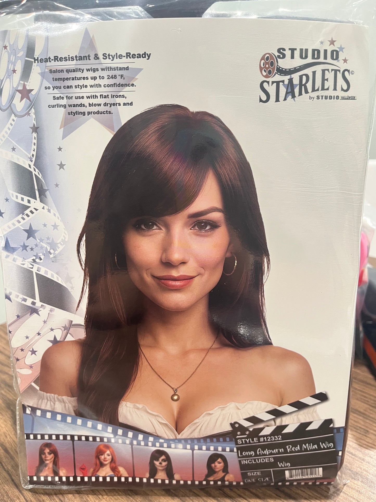 MILA LONG BROWN WIG W/ SIDE BANGS