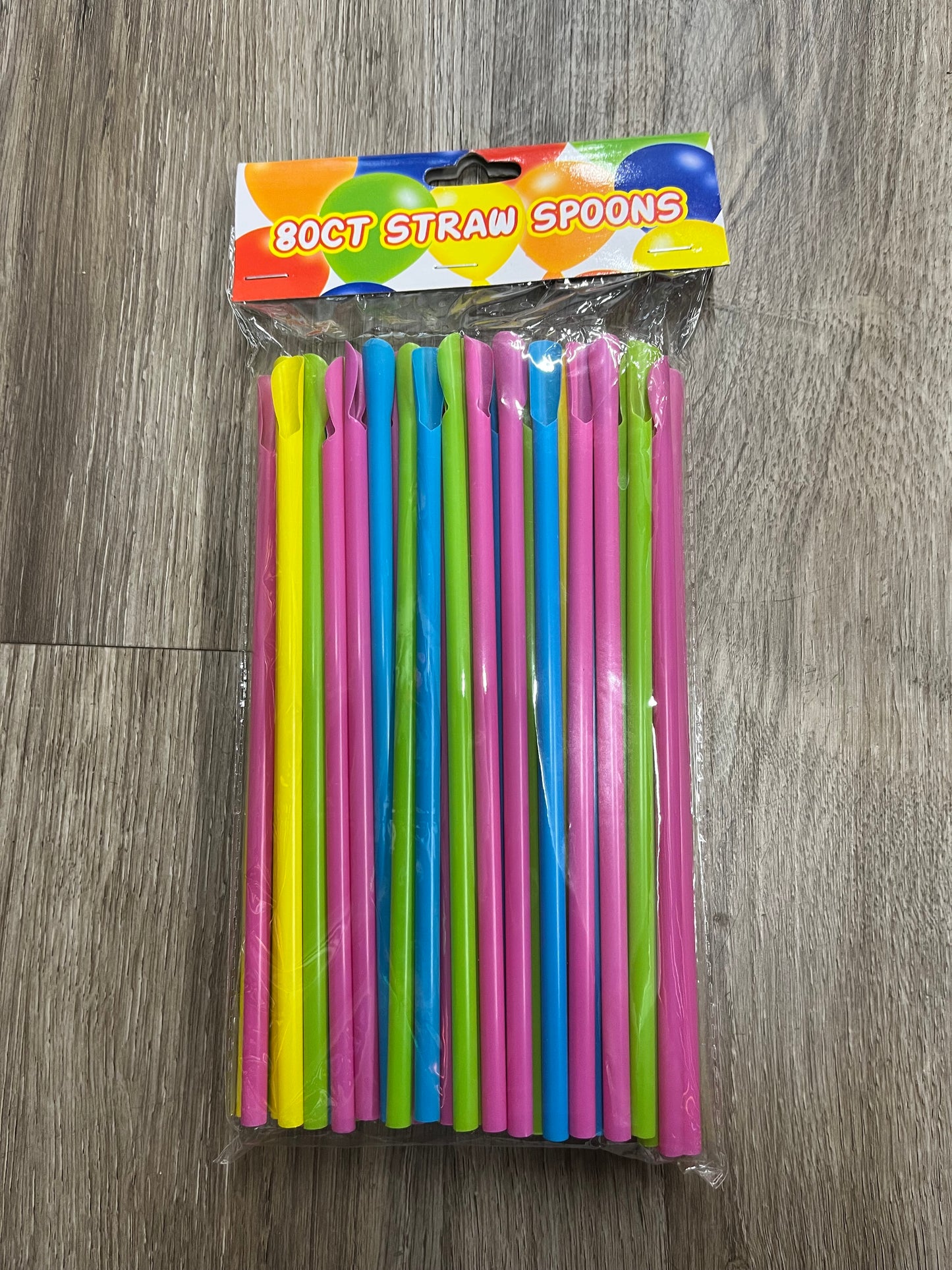 STRAWS W/ SPOON 80CT