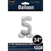 34" SILVER STANDING MYLAR # 5