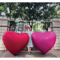 GIANT HEART 68" MYLAR (AIR ONLY)