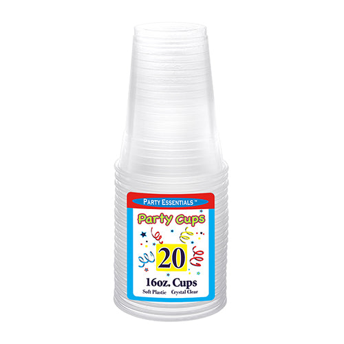 16OZ CLEAR PL CUP 20CT