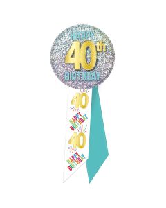 40TH BIRTHDAY ROSETTE
