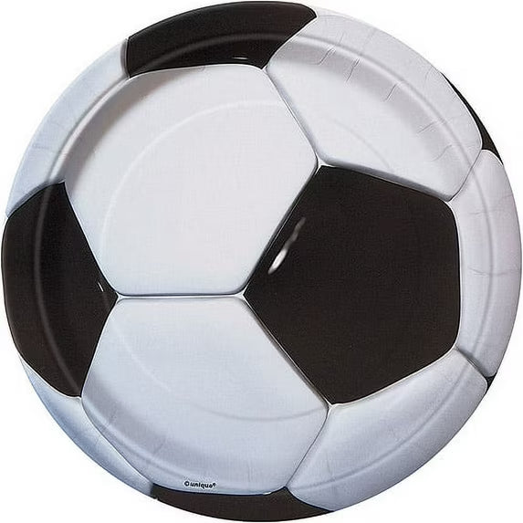 3D SOCCER 9" PPR PLATES 8CT
