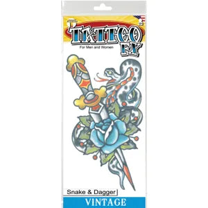 VINTAGE SNAKE/DAGGER TATTOO