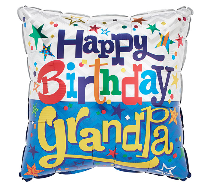HBD GRANDPA 18" SQ MYLAR