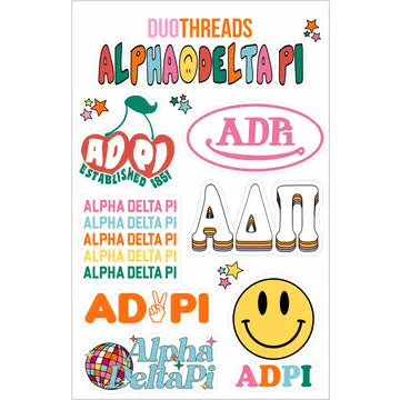 SORORITY RAINBOW STICKER SHEET