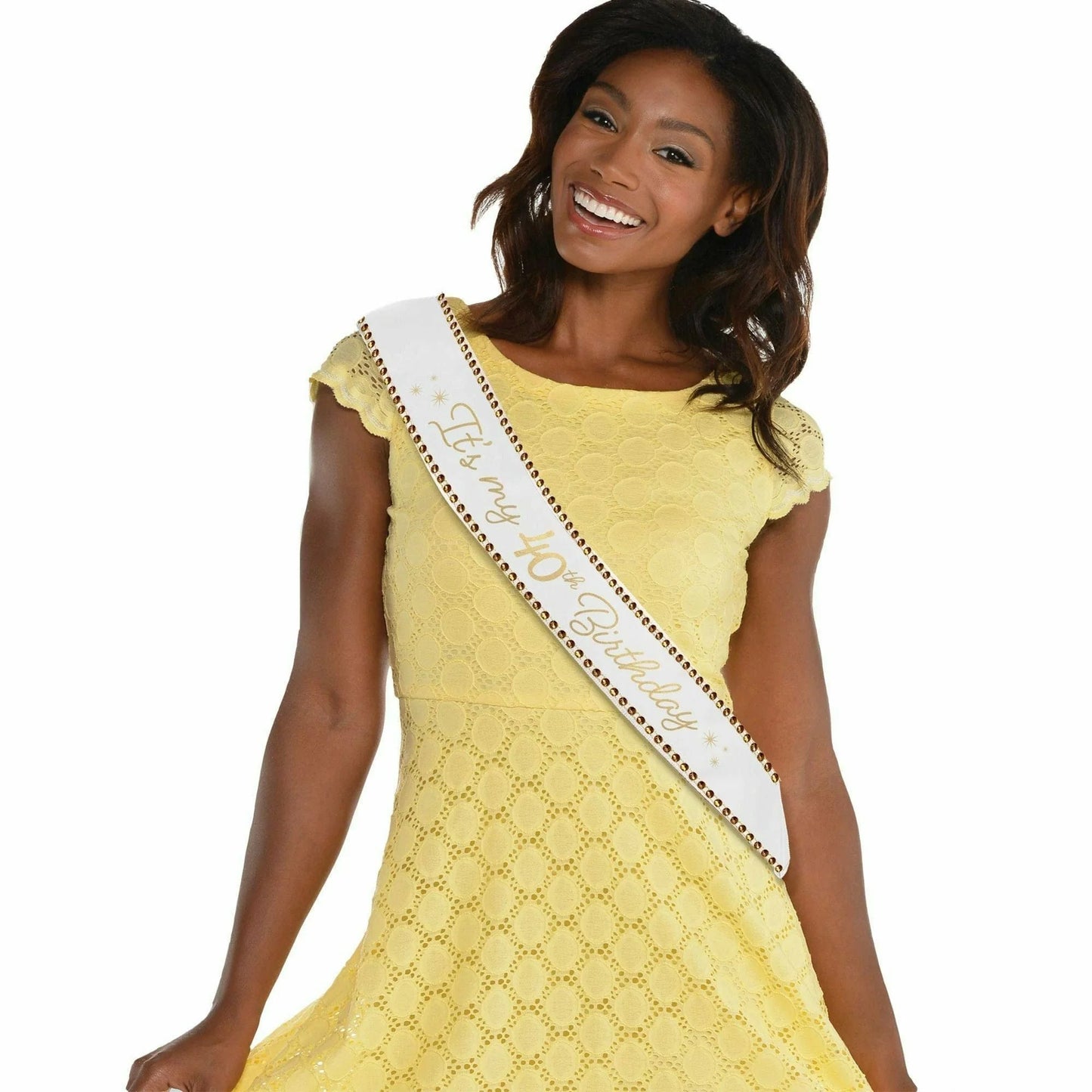 GOLDEN AGE 40TH BIRTHDAY SASH