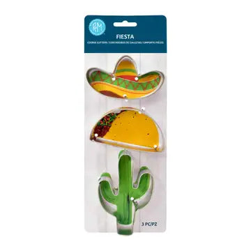 3 PC COOKIE CUTTER SET - FIESTA