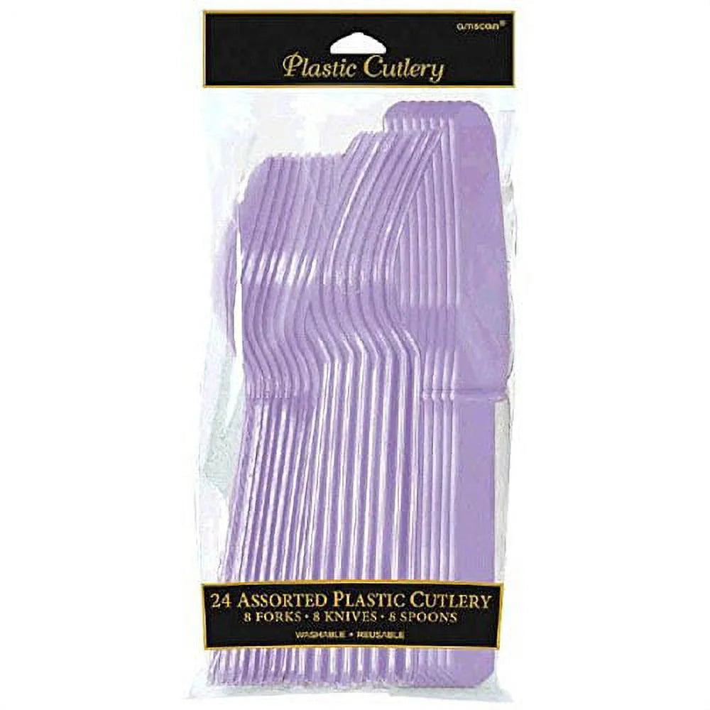LAVENDER ASST CUTLERY