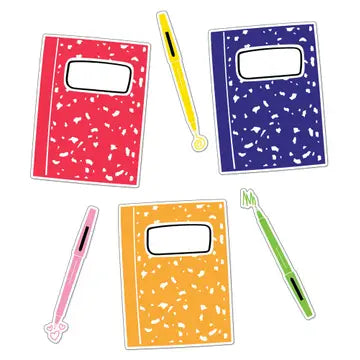 NOTEBOOK & PENS CUTOUTS 36PC