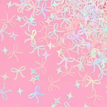 PINK BOW CONFETTI 200PC