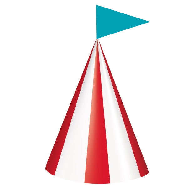 CIRUCS CARNIVAL PARTY HAT 8CT