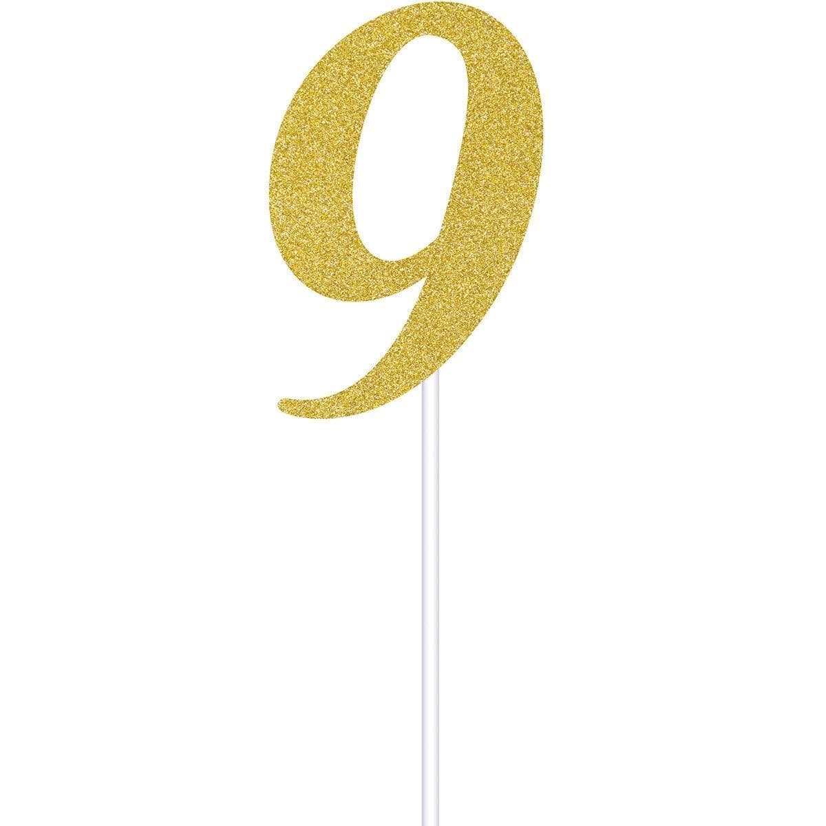 CAKE TOPPER GOLD 9 NINE